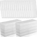 Fainne 24 Pcs Plastic Pencil Case Bulk Pencil Boxes Plastic Stationery Case Frosted Pen Box Pen Holder with Hinged Lid Snap Closure for Office Supply(7.09 x 2.36 x 0.98 Inch,White)