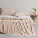 Elegear Cooling Blanket Beige 51" x 67" + Cooling Pillow Cases Beige Queen 20'' x 30''