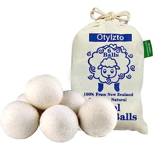 Otylzto Wool Dryer Balls 4-Pack, Drying Balls for Laundry,Reusable As Natural Fabric Softener, Reduce Clothing Wrinkles, Drying Clothes Faster Eco-Friendly