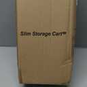 LEHOM Slim Rolling Storage Cart - 4 Tiers Bathroom Organizer Utility Cart Slide Out Storage Shelves Mobile Shelving Unit for Kitchen, Bedroom, Office, Laundry Room, Small Narrow Spaces (7.1" W+White)