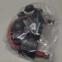 METOWARE Universal Trailer Hitch Locks, Adjustable Heavy-Duty Trailer Coupler Ball Locks Fit 1-7/8 Inch, 2 Inch, 2-5/16 Inch Couplers with 2 Keys (BLACK-RED)