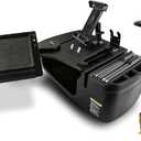 AutoExec Reach Desk Front Seat Car Desk and Portable Workstation with 400 watt Power Inverter, Printer Stand, Tablet Mount and Phone Vent Clip, Black