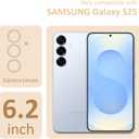 Christmas Phone Case for Samsung Galaxy S25 - Clear Soft Flexible TPU Protective Case with Gingerbread Man Design, Anti-Slip Shockproof Holiday Cover for Boys Girls (6.1 Inch)