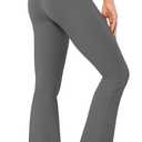 No Front Seam Flare Leggings for Women – High Waisted Bootcut Yoga Pants, Pilates Outfit for Casual Athleisure Wear