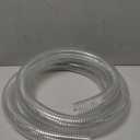 1"id-10ft PVC Reinforced Tubing Steel Wire Suction Flexible Hose Vinyl Tubing Heavy Duty PVC Vacuum Hose Drain Fuel Oil Gas Water for Marine Bilge Pump Pond Spa