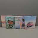 HPNIUB Beach Canvas Wall Art, Tropical Summer Ocean Coastal Posters, Set Of 6 Piece (8x10inch,Framed) Preppy Gallery Beachy Prints, Girly Coconut Tree Turtle Bus Room Decor, California Beachy Pictures