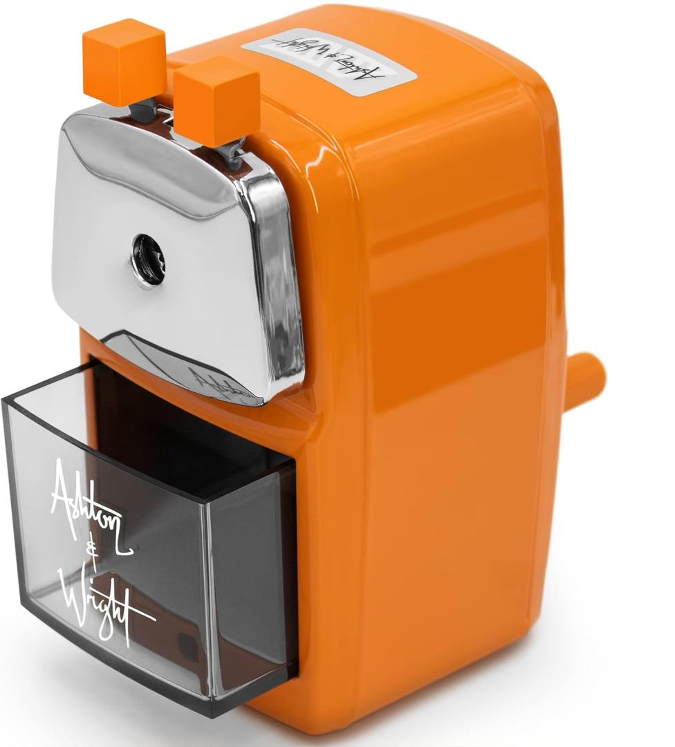 Ashton and Wright - Mechanical Desktop Pencil Sharpener - Orange