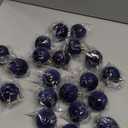 Menkxi 30 Pcs Christmas Velvet Balls 1.97 Flocked Christmas Hanging Ornaments Handmade Velvet Balls Xmas Tree Ornaments Xmas Tree Bulbs for Wedding Anniversary Party (Blue)