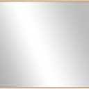 Frame My Mirror Gold Metal Framed Mirror, 24" x 36" Champagne Bronze Mirror for Bathroom, Metal Frame, True Reflections Glass, Stanton Design, Hangs Horizontally or Vertically, Made in USA