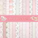 24 Sheets Scrapbook Paper 12x12 Inch Pink Floral Scrapbooking Paper Double-Sided Pattern Cardstock Papers Decorative Craft Papers for DIY Craft Card Making Photo Album Journal Decor Scrapbook Supplies