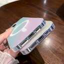 Tuokiou for Magnetic iPhone 12& iPhone 12 Pro Case, Compatible with Magsafe, Holographic Iridescent Unique Shockproof Translucent Matte Aesthetic Phone Case with Color Changing Effect for Women Men