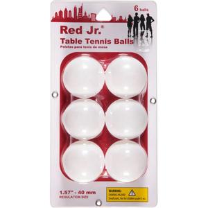 Red Jr Table Tennis Balls, 1.57 Inches