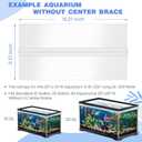 Sieral Aquarium Lids Canopy with LED Light, 3 Pcs, Clear, 20x10in