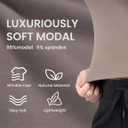 SPRUCE INT Crop Top for Women - Soft Stretchy Modal Baby Tee Wrinkle Free Fitted Summer Short Sleeve Tshirt for Workout (Brown, XS)