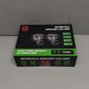 Kewig Motorcycle Auxiliary LED Light Kit Driving Spotlights White/Amber Fog Light with Mount Brackets Wire Harness Waterproof 60W Off road Work Lights Compatible with Motorcycle J-eep Car Truck (Black)