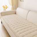 hyha Couch Covers for Dogs Washable, Non Slip Plush Dog Sofa Protectors, Fuzzy Pet Couch Covers for 3 Cushion Sofa Pet Friendly (Apricot, 27.6" x 70.9")