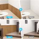 Art3d Wainscoting Panels, Beaded Polystyrene Wall Board for Interior Wall Dcor, 79.3 Wide X 40.7 high, Covers 22.38 sq.ft, Teak
