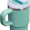 STANLEY Quencher H2.0 Tumbler with Handle and Straw 20 oz | Flowstate 3-Position Lid | Cup Holder Compatible for Travel | Insulated Stainless Steel Cup | BPA-Free | Spring Green
