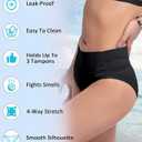 Beautikini Period Swimwear Bikini Menstrual Swim Bottoms Leakproof Bathing Suits for Teens Girl M