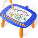 Toddlers Toys Ages 1-3, Magnetic Drawing Board, Doodle Board Pad Learning and Educational Toys for 18 Months Baby,1-3 Yr Kids Birthday Gifts - Dark Blue
