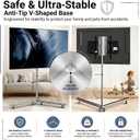 Rolling TV Stand Mount for 40” to 70” TVs up to 88 lbs, Portable TV Stand with Wheels, Corner TV Stand, Mobile TV Stand for Living Room, Exhibition, Bedroom, Office, Max VESA 600x400