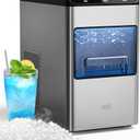 Ice Makers Countertop Nugget for Home Kitchen 37LBS, Pebble Counter Top Ice Machine, Mini Small Ice Maker,Portable Sonic Chewable Pellet Soft Icemaker, LED Maquina de Hielo Tabletop Self Cleaning