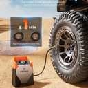 ETENWOLF Zephyr S5 Heavy-Duty Tire Inflator Portable Air Compressor, 160PSI &15600mAh Cordless Air Pump with LED Light for Car Tires, Bike, Motorcycle, Balls, Pickups (Vivid Orange)