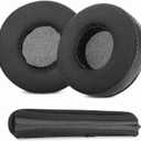 TT-BH046 Thicker Earpads Headband Cover Replacement Compatible with TaoTronics TT-BH046 TT BH046 Headset Upgrade Cushions Ear Pads with Softer Memory Foam Mesh Fabric Black