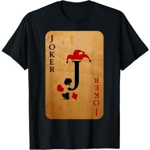 Joker Card Costume Halloween Deck of Cards T-Shirt M