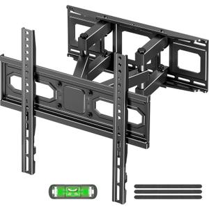 EconoMe TV Wall Mount for Most 32-70 inch Flat Screen/LED/4K TVs, TV Mount with Swivel and Tilt Articulating Dual Arms, Full Motion Wall Mount up to 16 Stud, Max VESA 400X400mm, up to 99lbs