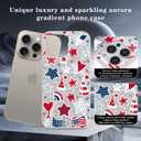 Beautiful Stars for iPhone 16 Pro Max Case, Aurora Refraction Shockproof Cover, Nano-Gradient Light Effect, 0.02 inch Slim TPU, Gliter/Bling/Anti-Yellowing Apple Phone Case for Women Girl Girly