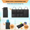 FINPAC Car Trunk Organizer and Storage, Detachable Seat Back Hanging Organizers Storage with Zippers, Large Capacity Car Accessories Interior for Jeeps, SUVs, Vans (Black)