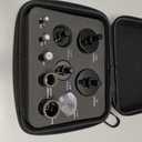 ASNOMY 10PCS Diamond Hole Saw Set, 1/4"-2" Inch Serrated Brazing Tile Hole Saw Diamond Core Drill Bits Set with EVA Mold Hole Saw Guide Jig for Porcelain Tile Glass Ceramic Stone Granite Marble