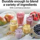 Hamilton Beach Portable Blender for Shakes and Smoothies, 14 Oz BPA Free Travel Cup & Lid, Durable Stainless Steel Blades, Personal Smoothie Blender, Blue, 51132G