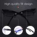 LUFF Reading Glasses Hd Anti-Blue Diamond Cut Edge Frameless Reading Glasses for mens