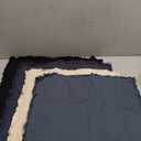 MIULEE Decorative Couch Pillow Covers Neutral Linen Fringe Throw Pillows Set of 4 Boho Farmhouse Cushion Modern Pillowcases for Bed Sofa Living Room Spring Home Decor 18x18 Inch Beige/Coastal Blue