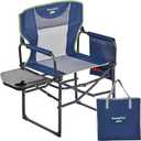 SUNNYFEEL Camping Directors Chair, Heavy Duty,Oversized Portable Folding Chair with Side Table, Pocket for Beach, Fishing,Trip,Picnic,Lawn,Concert Outdoor Foldable Camp Chairs (Navy Blue)