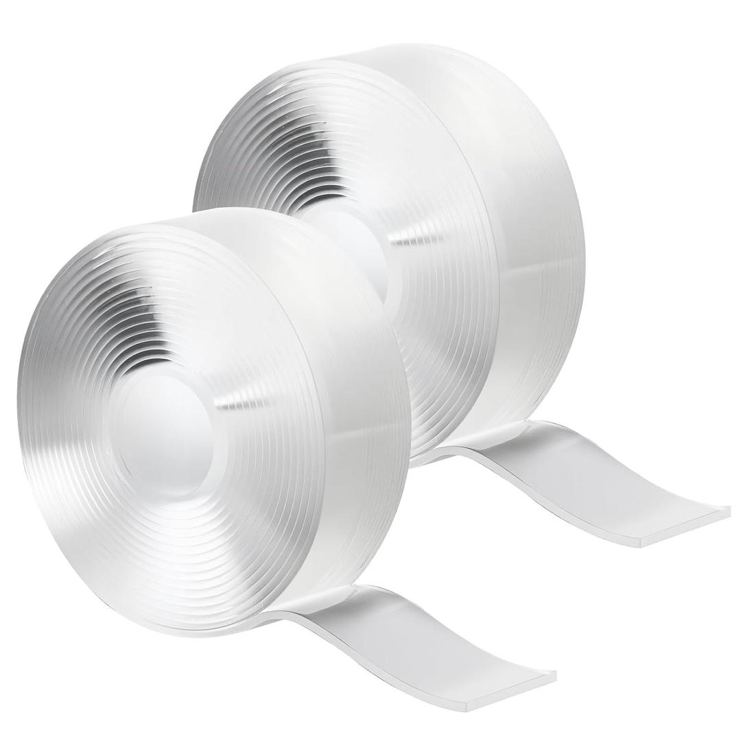 Alocs Double Sided Tape Heavy Duty, Extra Large Nano Adhesive Tape Wall Decor, Clear Mounting Tape Picture Hanging Strips, Removable Wall Tape Sticky Poster Tape(2 Pack, Total 20 Feet)