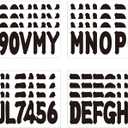 3 Inch Boat Registration Number & Letters Decal Kit Waterproof Marine Vinyl Hull Easy Apply for PWC Jet Ski Pontoon Black
