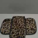 Fluffy Car Armrest Cover with Side Pockets Plush Fuzzy Fur Center Console Armrest Cushion Pad, Universal Winter Car Interior Protector, Soft Arm Rest Cover with Storage for Women & Men (Leopard)