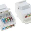 10PCS Cat5e Tool Free Keystone Jack Connector Adapters RJ45 Cable Network Information Panel