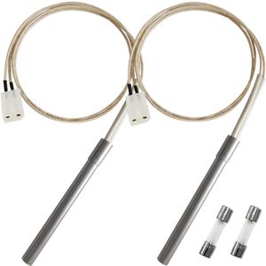 FCCUM 2 Pack Hot Rod Ignitor Compatible with Pit Boss & Camp Chef Wood Pellet Grill, Heating Element Kit Comes with 2pc Fuses