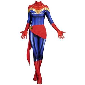 Lahnimm Womens Girls Superhero Cosplay Costume Halloween Spandex Jumpsuit Costume 3D Style Cosplay Suit