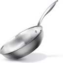 Duxtop Tri-ply Stainless Steel Frying Pan with Stay-Cool Handle, Professional 8 inch Fry Pan with Induction Magnetic Bottom, Healthy Small Skillet, Dishwasher and Oven Safe