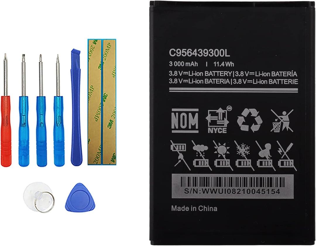 [2023 New] C956439300L Replacement Battery Compatible with BLU G5 Plus G0190 BLU Studio Mega 2019 S0510UU with Toolkit