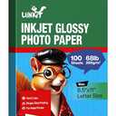 Uinkit Photo Paper Glossy Double Sided 8.5x11 Inkjet 37lb 140gsm Dye ink Thin Photo Picture Flyer Calendar Magazine CD Cover letter (100, 8.5 x 11 x Glossy)