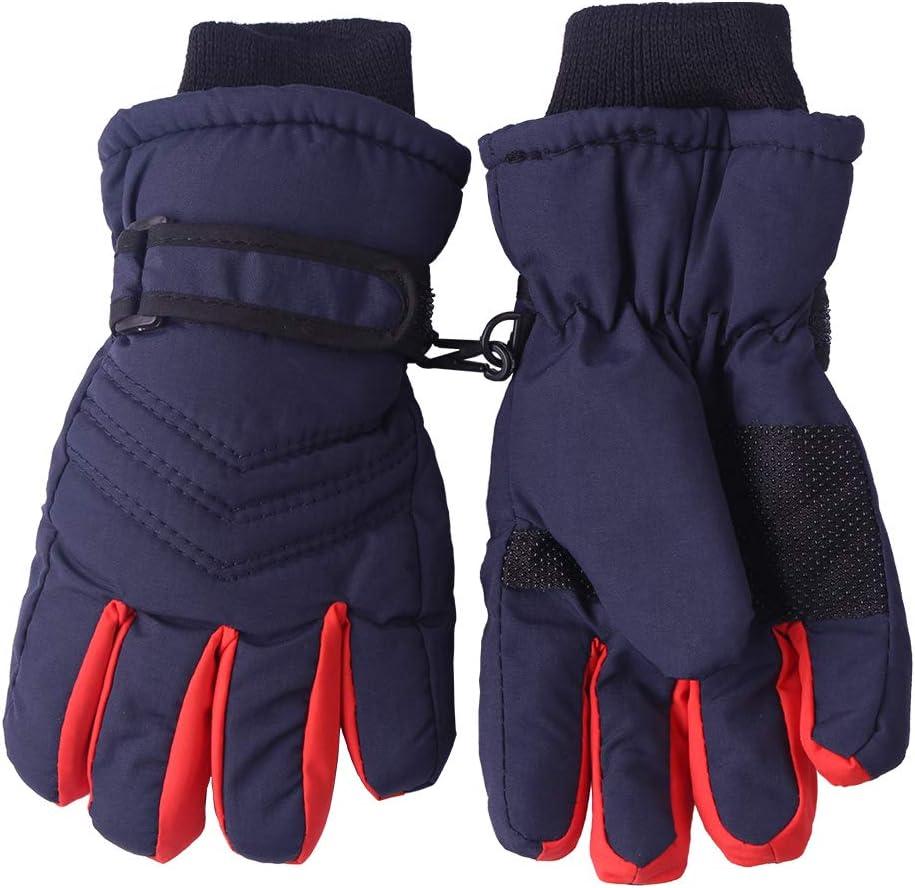Kids Waterproof Winter Gloves Toddler Snow gloves Ski Gloves For Little Boys Girls (3-5Years, Navy 2)