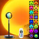 Sunset Lamp Projector, Rainbow Projection Led Lights with Remote, 16 Colors Multicolor Changing LED Night Light, Sunlight Light for Photography Selfie Party, Home Bedroom Decor Xmas Gifts for Women