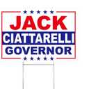Jack Ciattarelli Yard Sign  18"x12" Yard Sign With H-Stake | Double-Sided Corrugated Plastic Outdoor Lawn Sign | Campaign Signs for New Jersey Governor