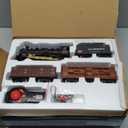 Train Set with Remote Control,Electric Train Track Around Christmas Tree W/Cargo Vehicle,Light & Sounds,Alloy Steam Locomotive Engine Train Toy Gift for Boys Girls 4 5 6 7 8 9 10